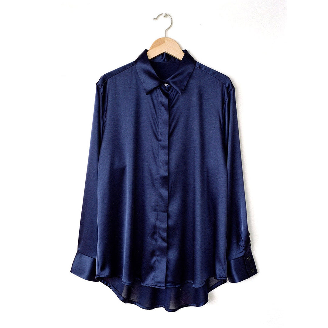 Women's Satin Shirt, front view