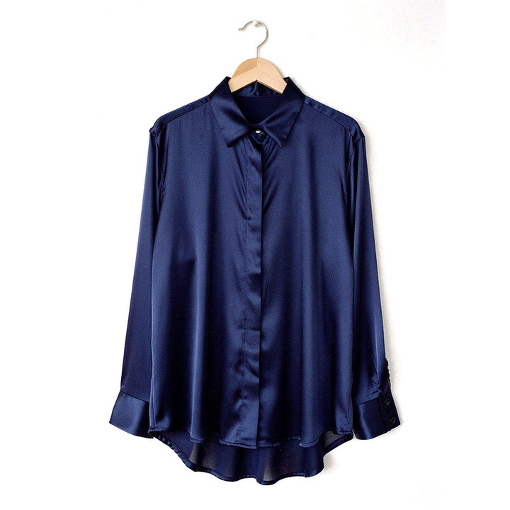 Women's Satin Shirt, front view