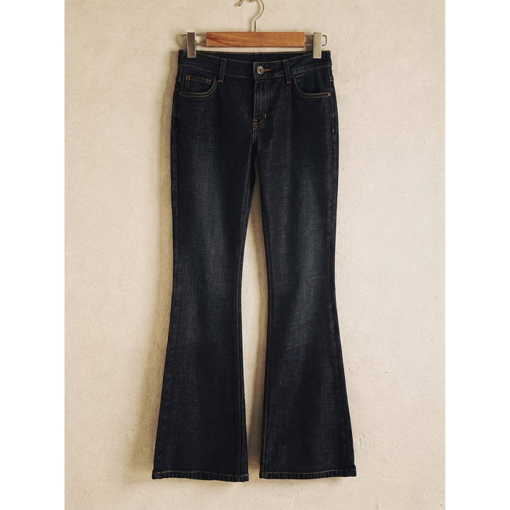 Women's Dark Wash Flare Jeans, front view