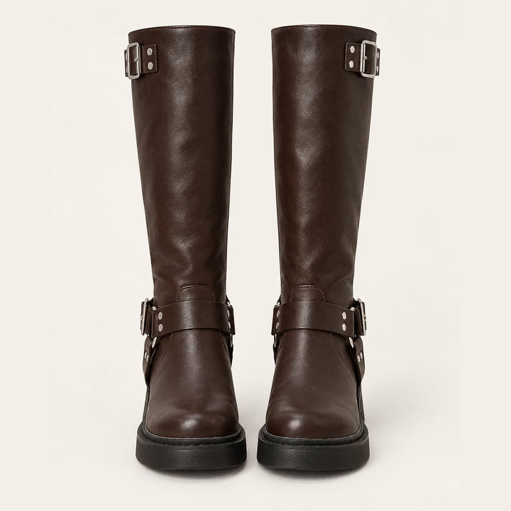 Women's Harness Biker Boots, front view