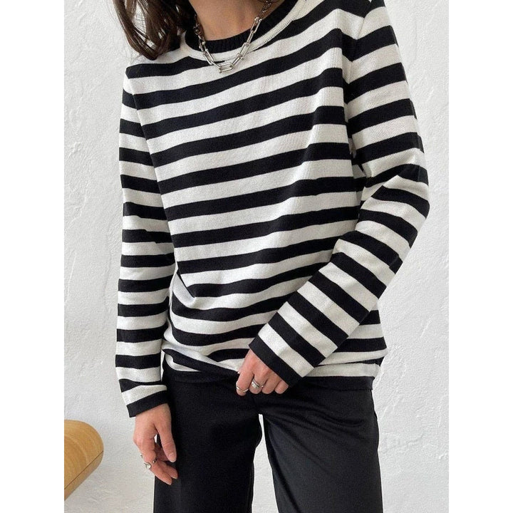 Women's Striped Sweater, front view 2