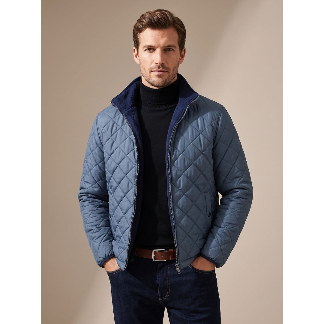 Men's Fleece Jacket in Gray, front view