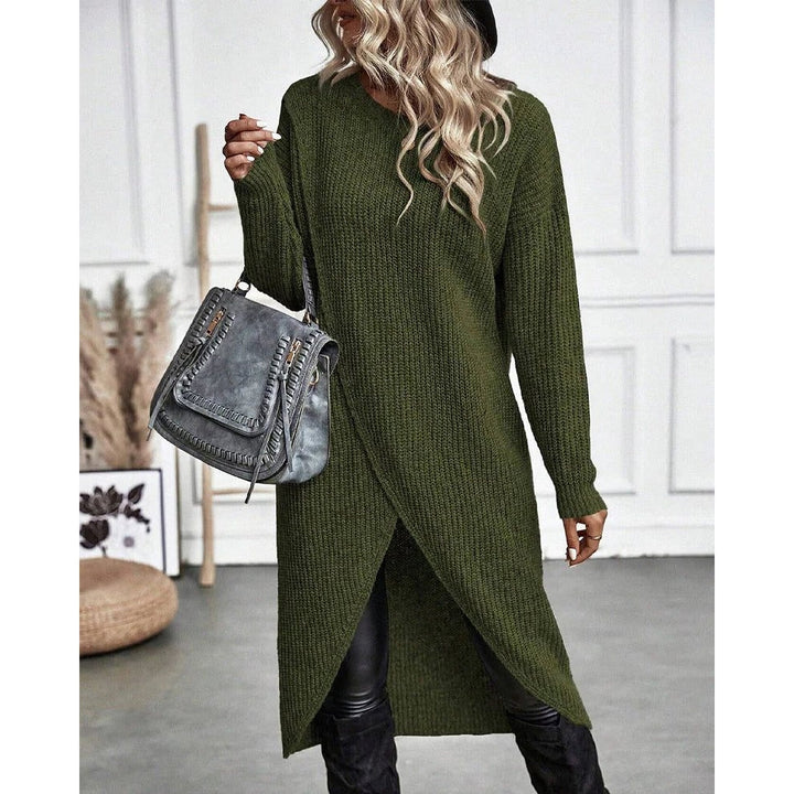 Women's Long Knit Cardigan, front view