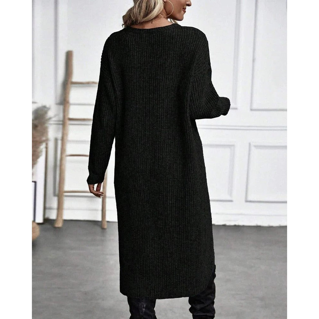 Women's Long Knit Cardigan, detail view 3