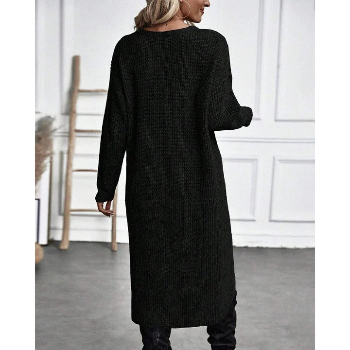 Women's Long Knit Cardigan, detail view 3