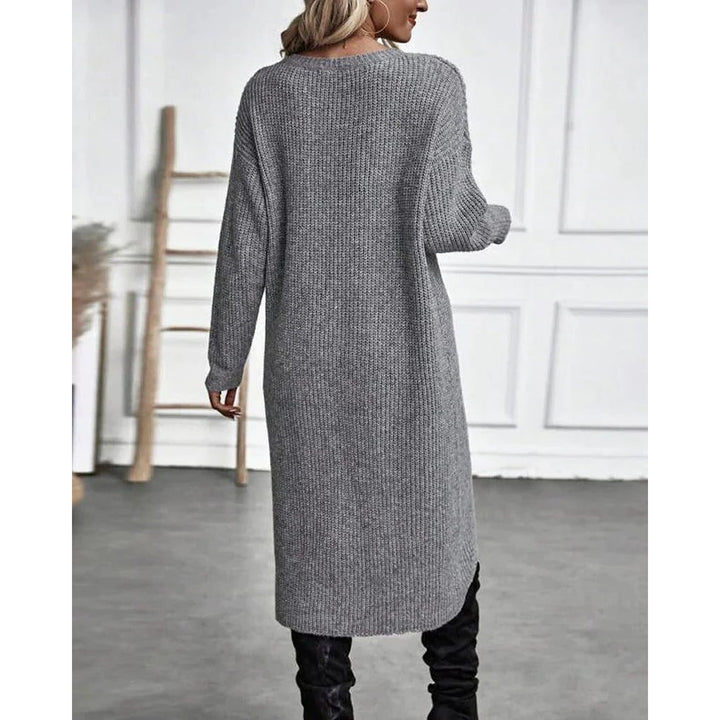 Women's Long Knit Cardigan, detail view