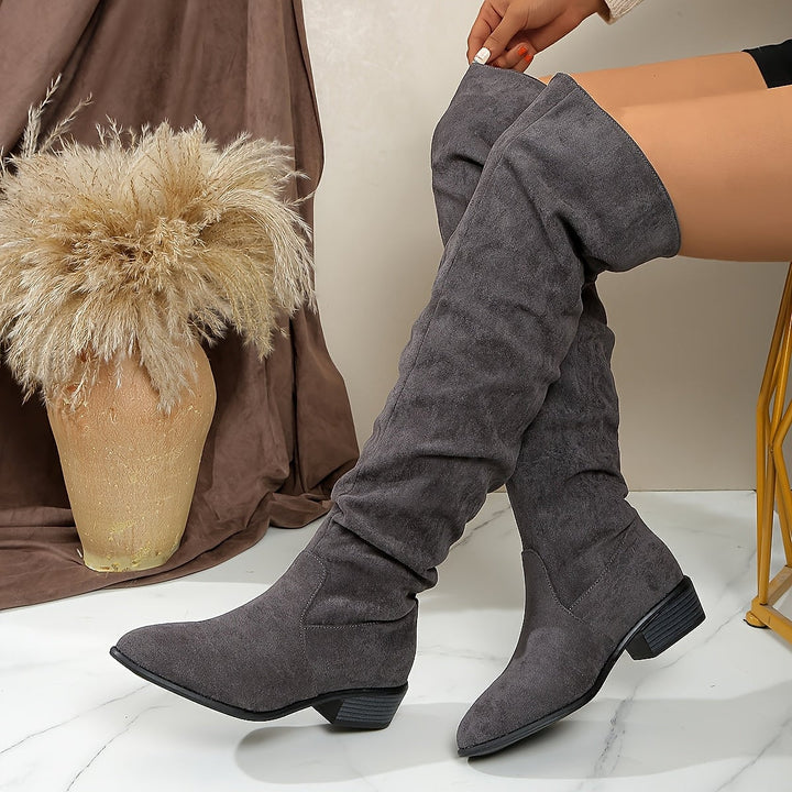 Women's Over the Knee Slouch Boots, front view