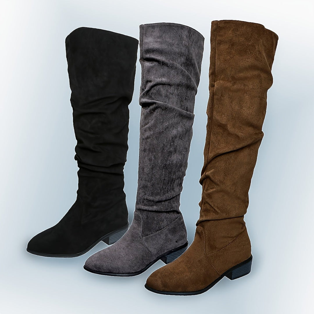 Women's Over the Knee Slouch Boots, front view 2