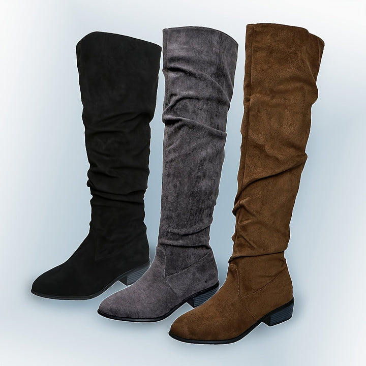 Women's Over the Knee Slouch Boots, front view 2