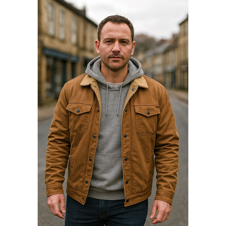Men's Sherpa Lined Jacket, front view