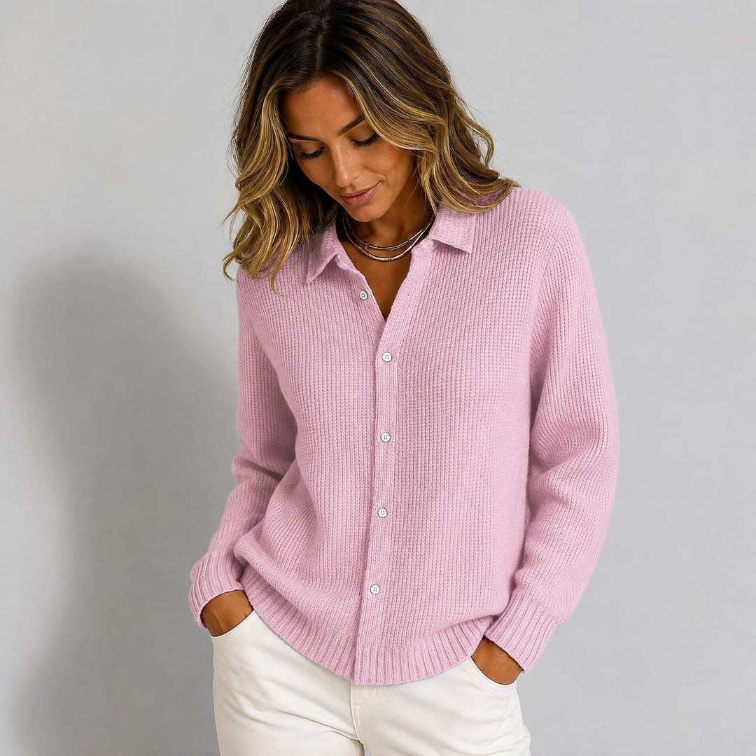 Women's Button Front Cardigan, front view