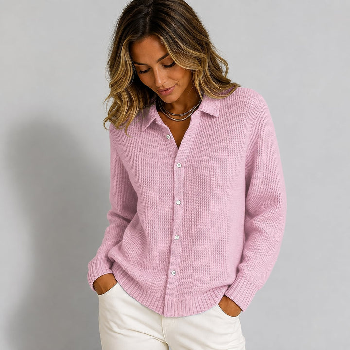 Women's Button Front Cardigan, front view