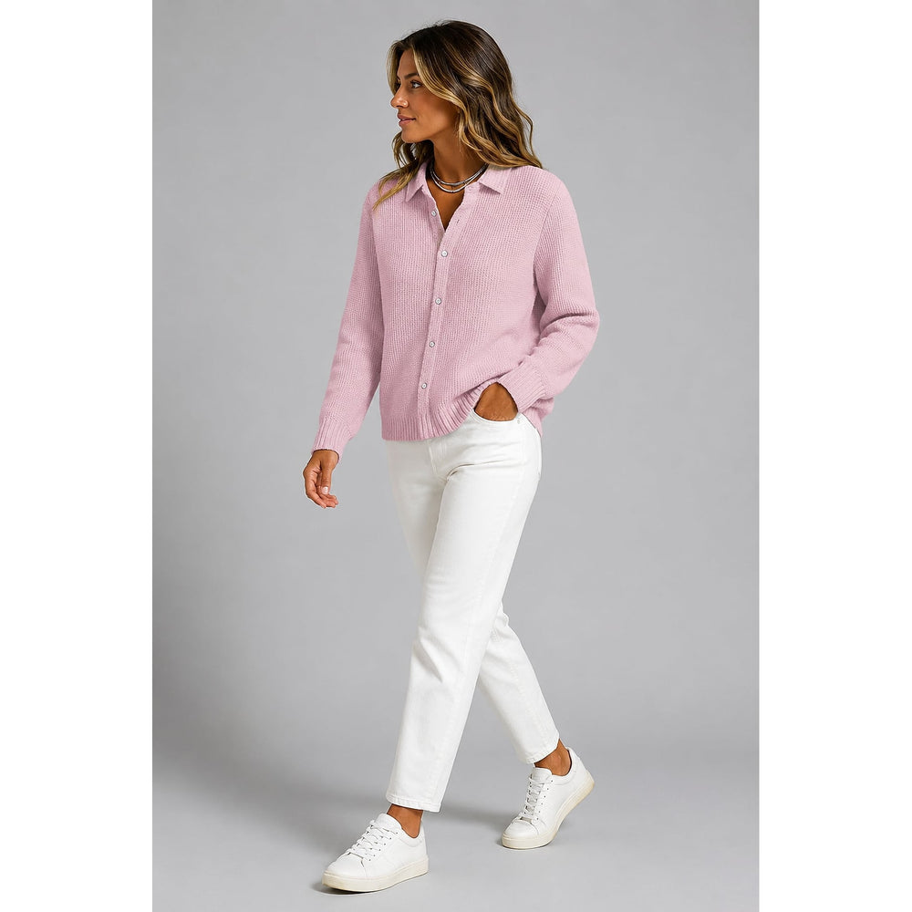 Women's Button Front Cardigan, front view 2