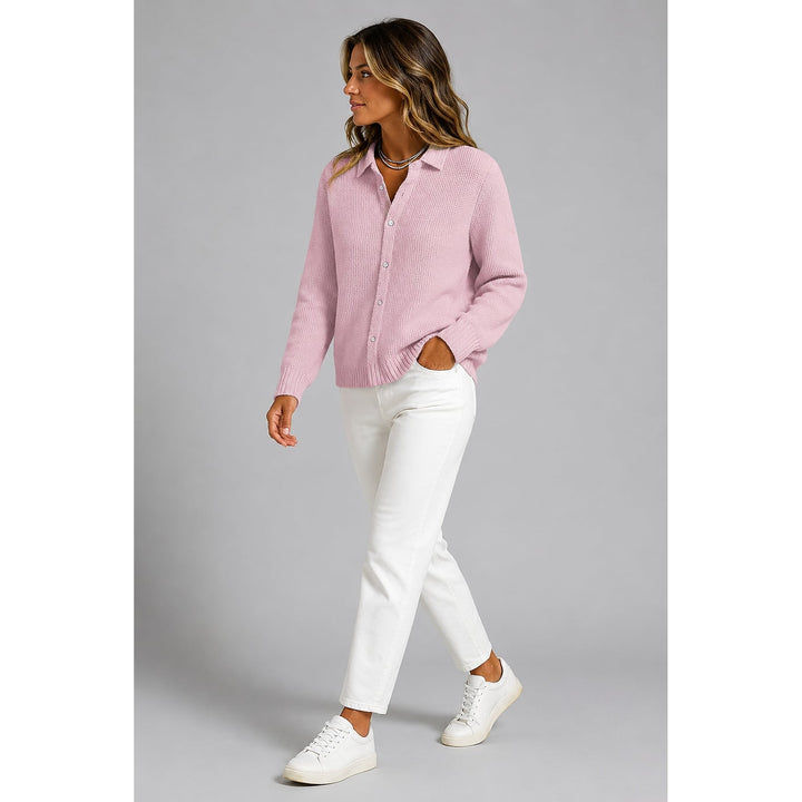 Women's Button Front Cardigan, front view 2