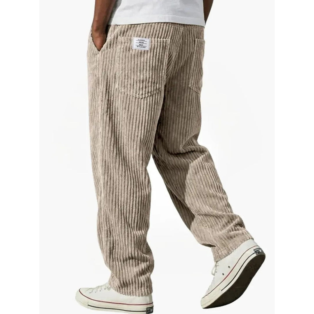 Men’s Corduroy Pants in Khaki, back view