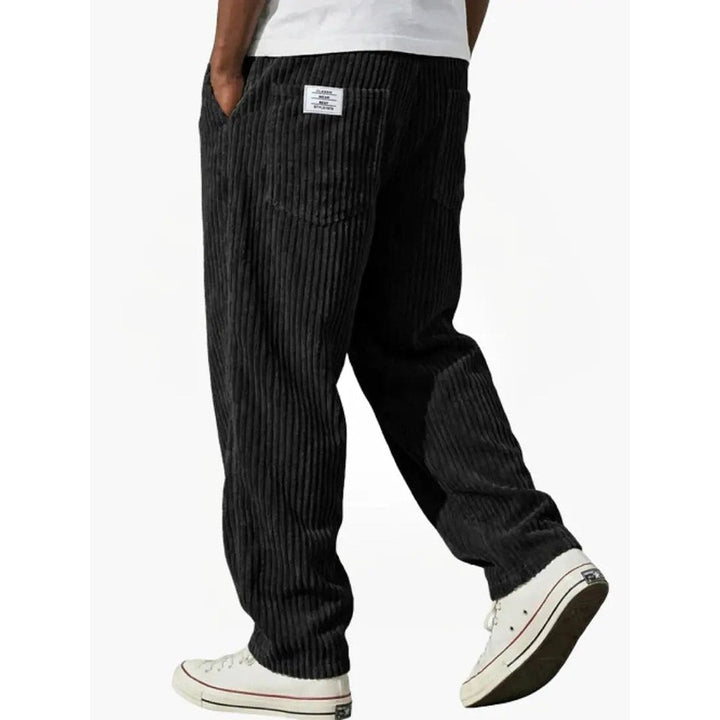 Men’s Corduroy Pants in Black, back view