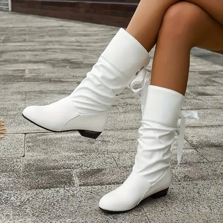 Women's Slouchy Lace Up Boots, back view