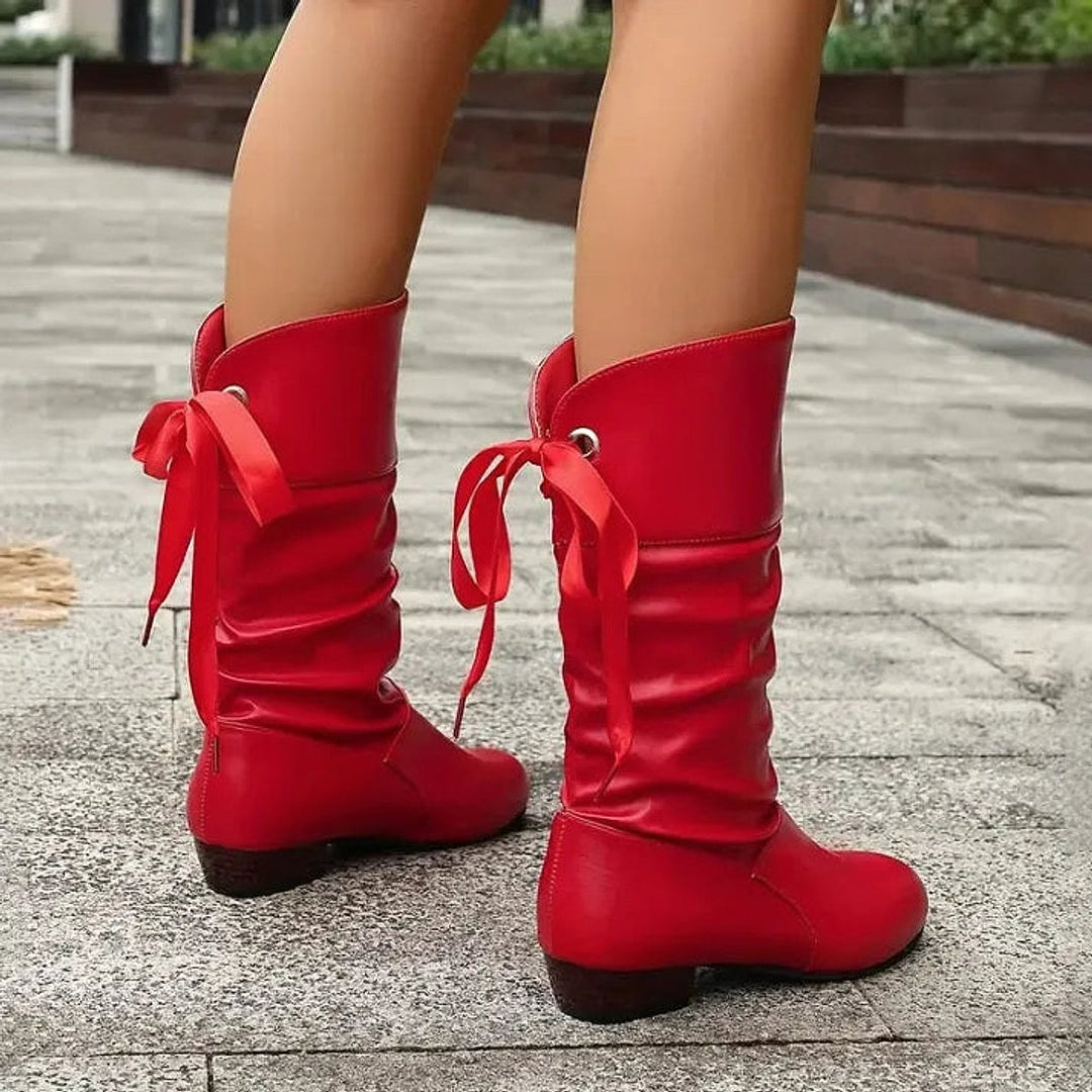 Women's Slouchy Lace Up Boots, detail view