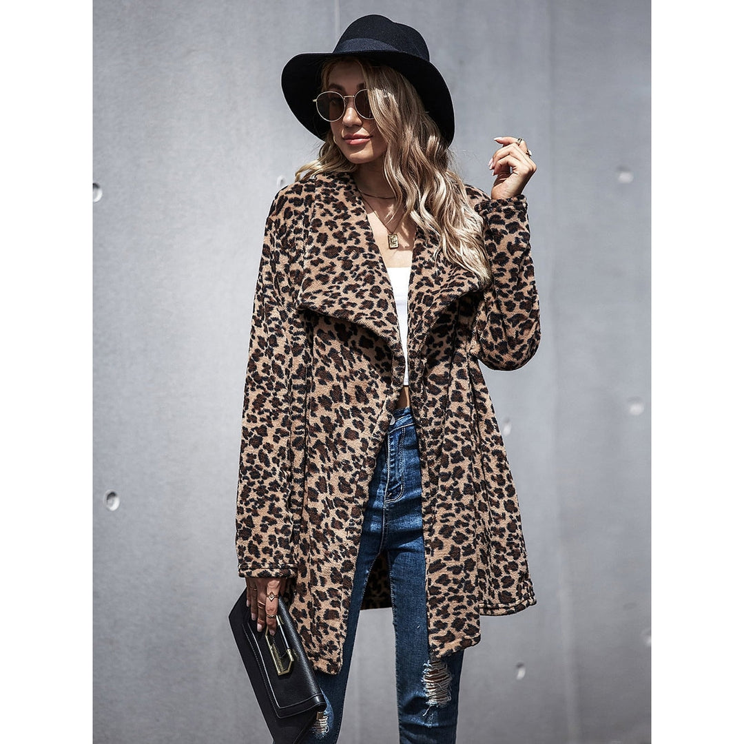 Women's Brown Coat, front view 3