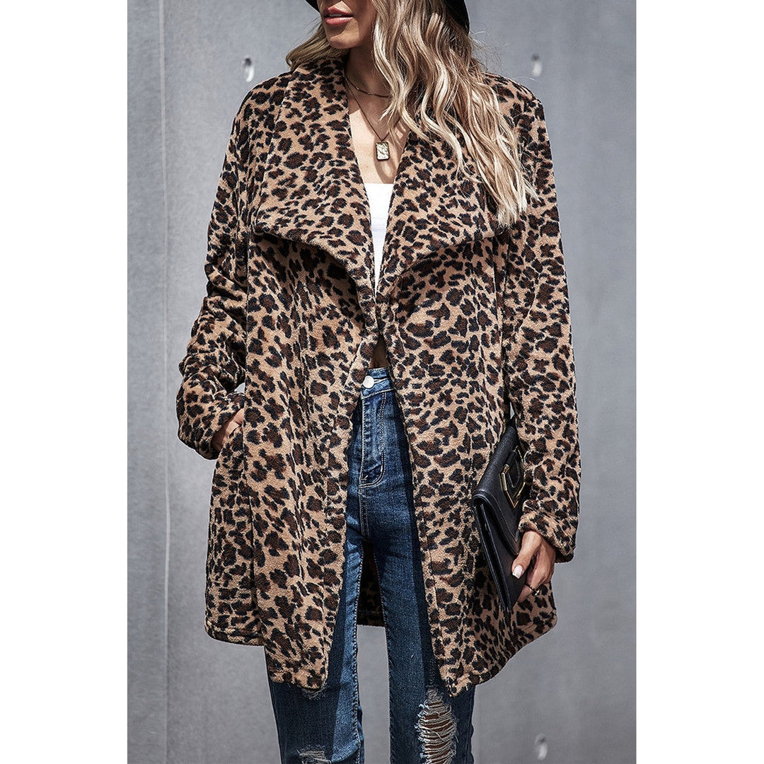 Women's Brown Coat, front view 5