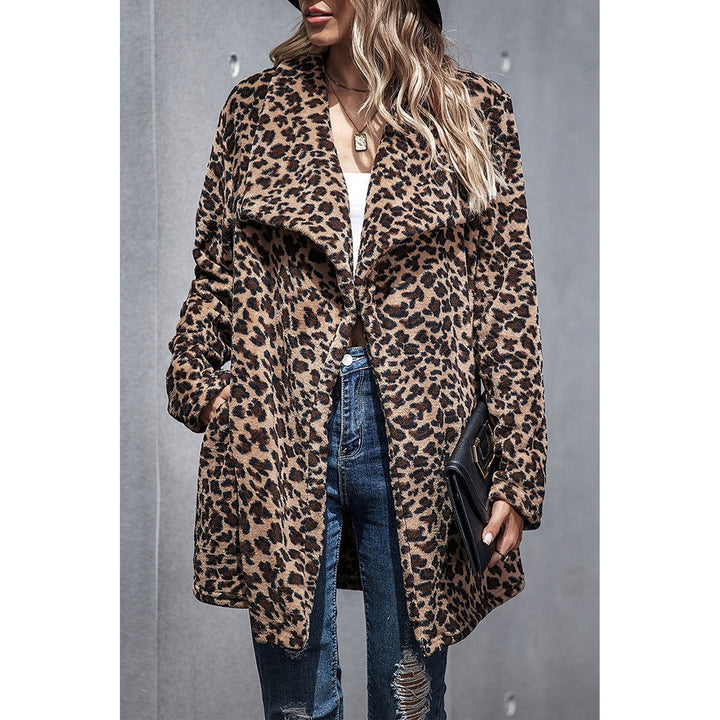 Women's Brown Coat, front view 5