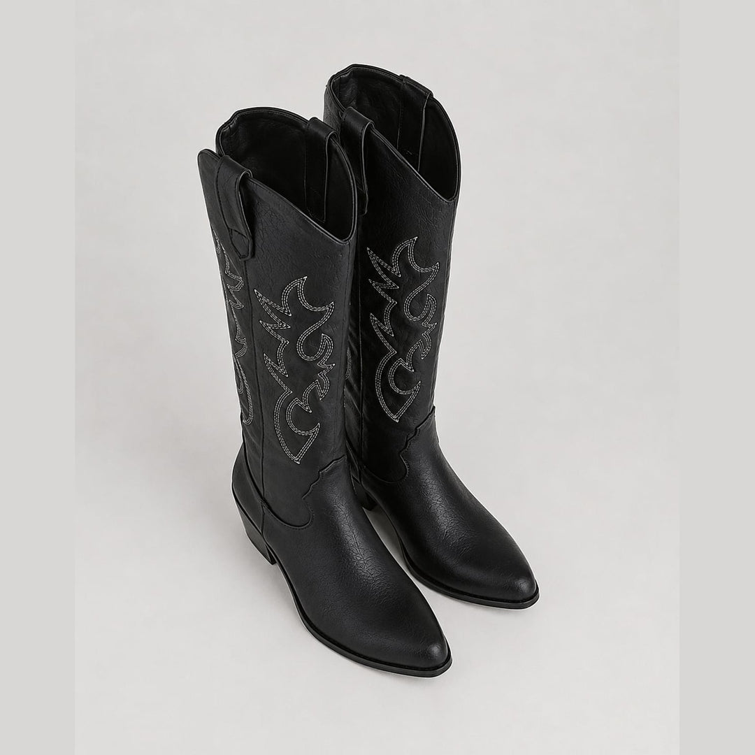 Women’s Embroidered Cowboy Boots, front view 3