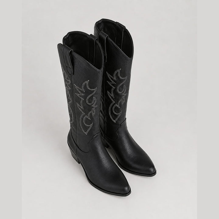 Women’s Embroidered Cowboy Boots, front view 3
