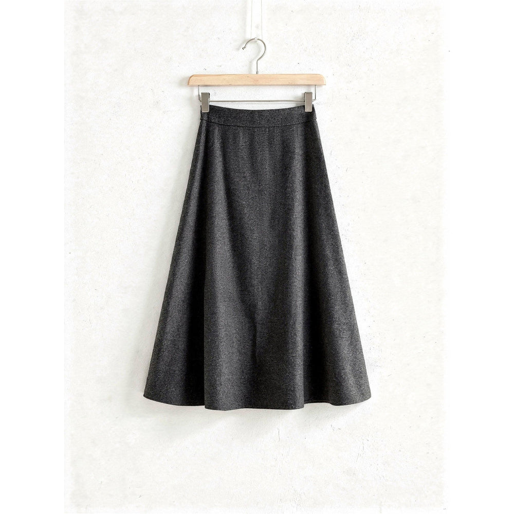 Women's Wool Blend Midi Skirt, front view