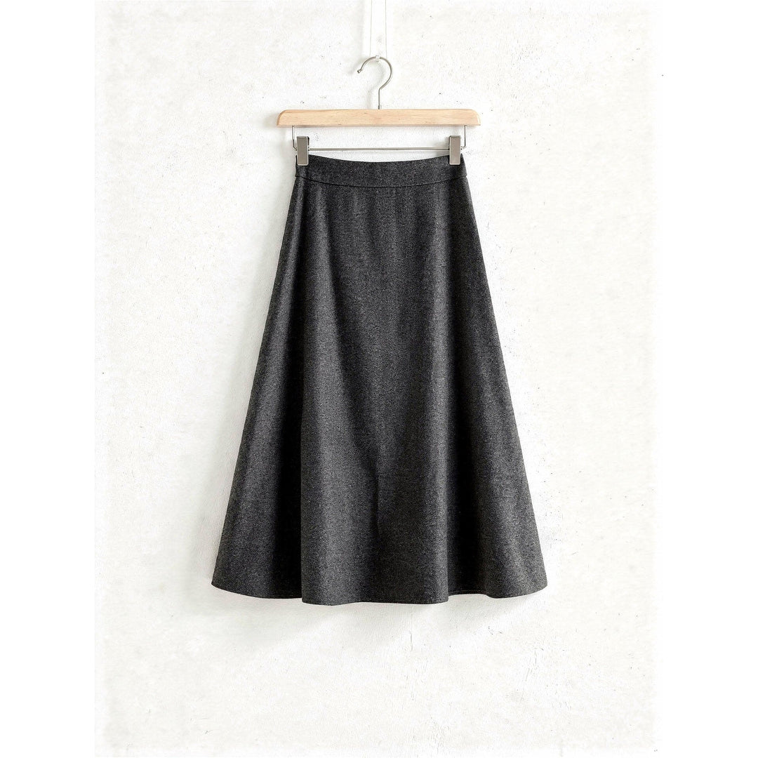 Women's Wool Blend Midi Skirt, front view