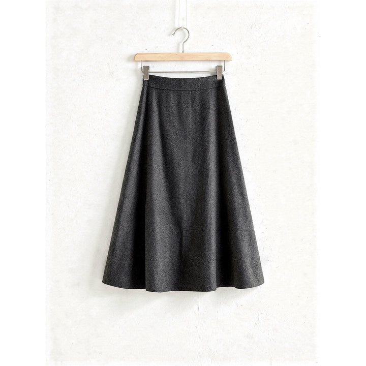 Women's Wool Blend Midi Skirt, front view