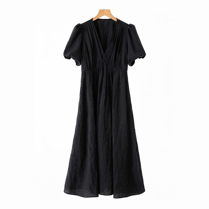 Women's Puff Sleeve Maxi Dress, front view