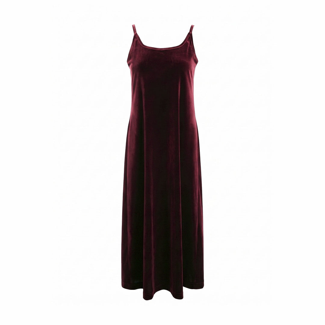 Women's Long Velvet Dress, front view