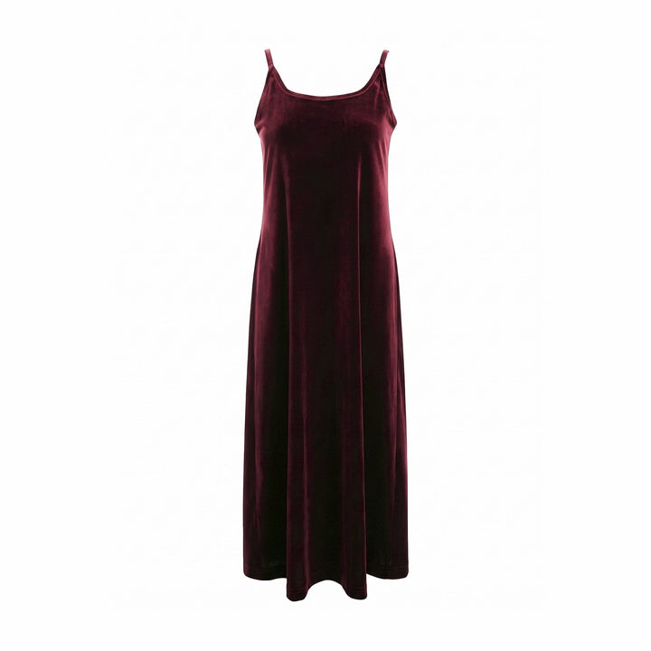 Women's Long Velvet Dress, front view