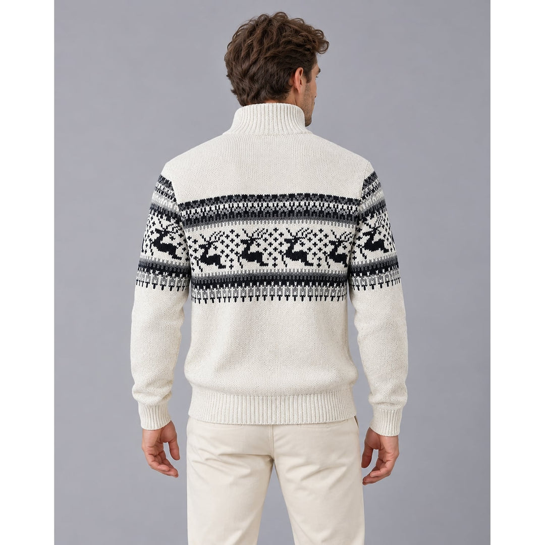 Men's Fair Isle Christmas Sweater, back view