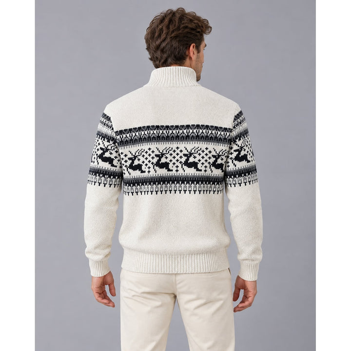 Men's Fair Isle Christmas Sweater, back view