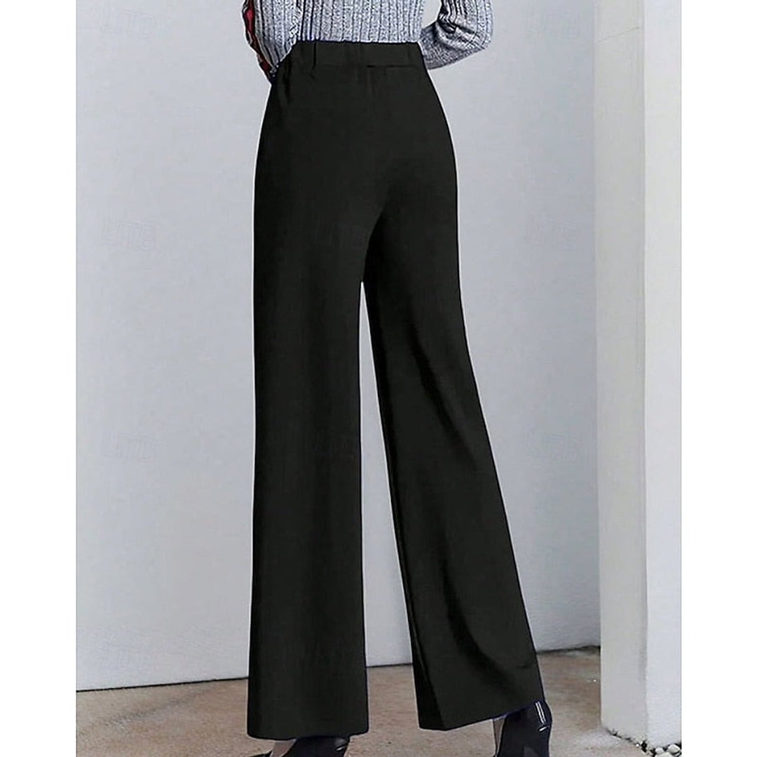 Women’s Elastic Waist Wide Leg Pants, back view