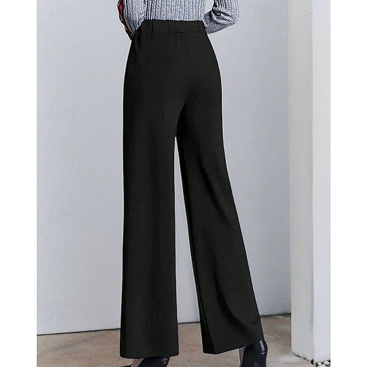Women’s Elastic Waist Wide Leg Pants, back view