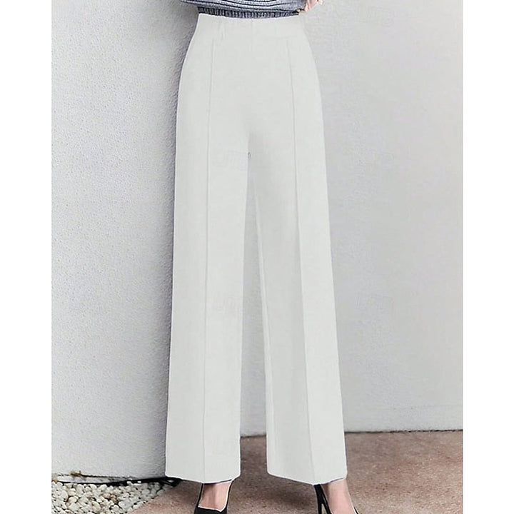 Women’s Elastic Waist Wide Leg Pants, front view 2