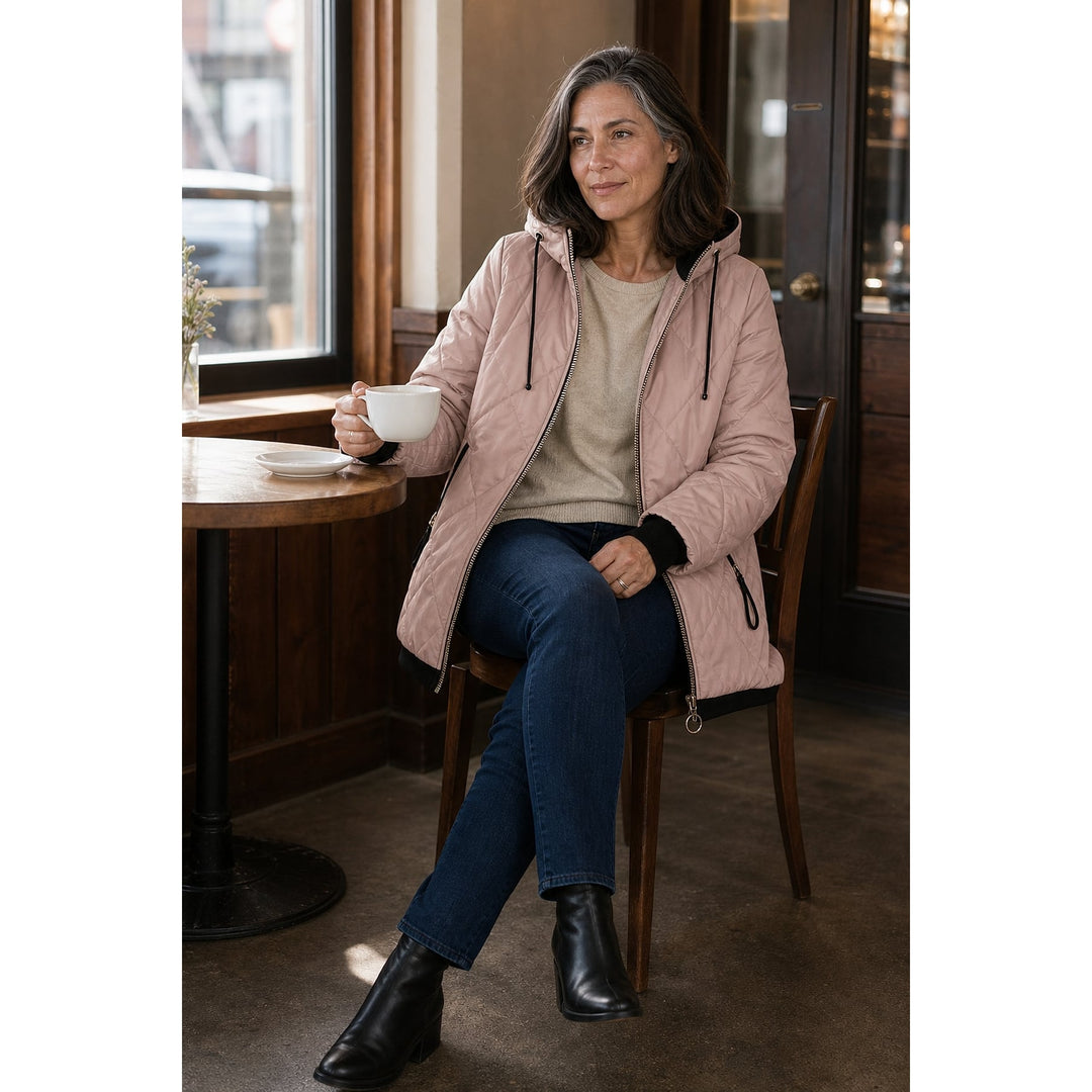 Women's Quilted Jacket, front view 3