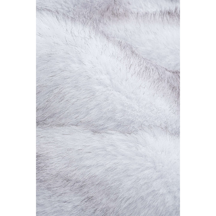 Women's White Faux Fur Jacket, detail view 2