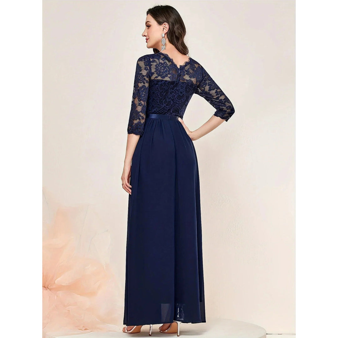 Women's Lace Maxi Dress, back view