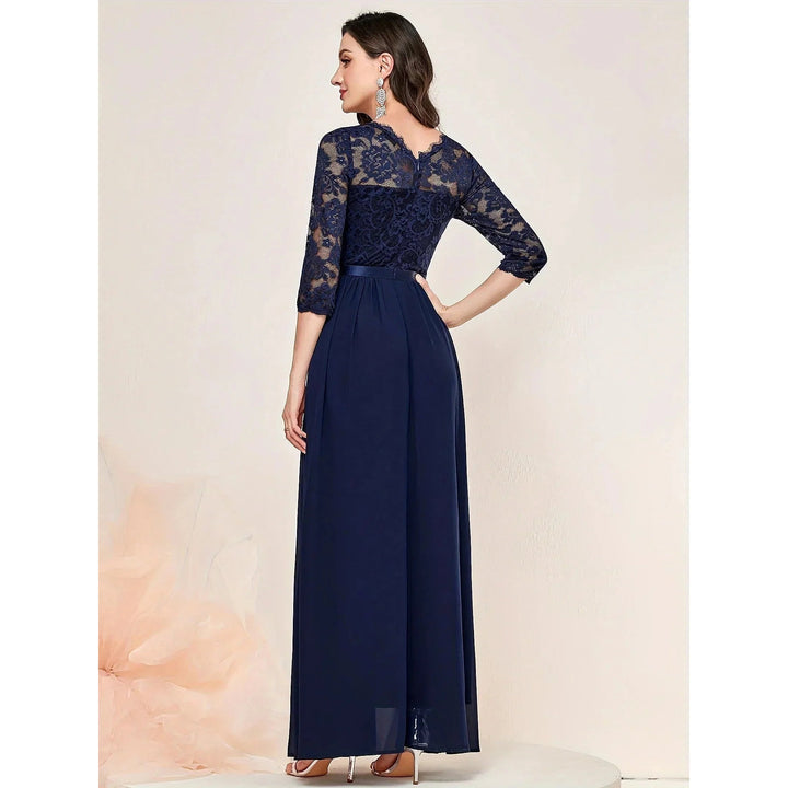 Women's Lace Maxi Dress, back view