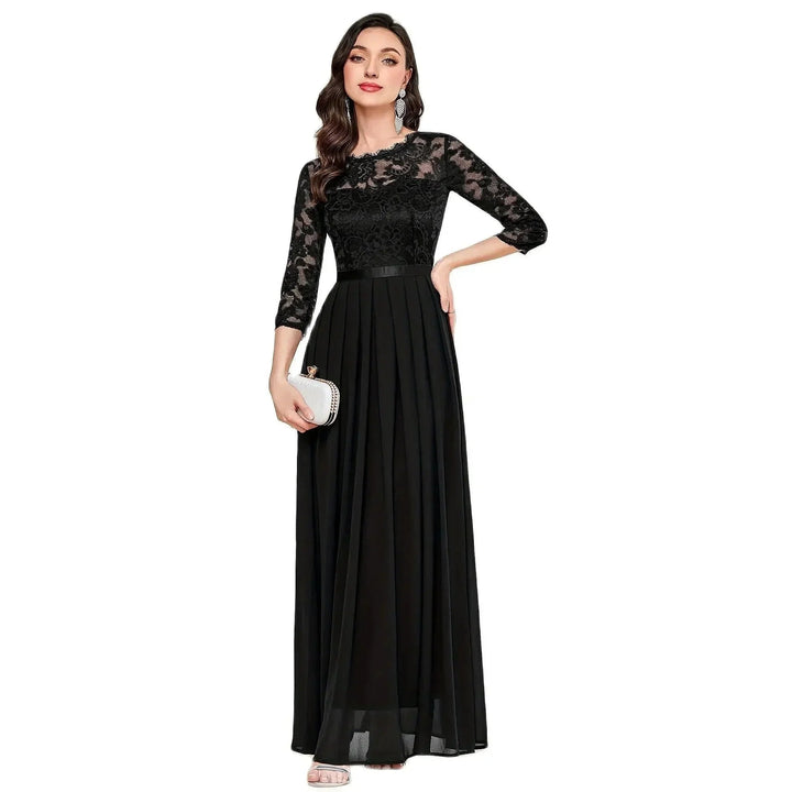 Women's Lace Maxi Dress, front view 3
