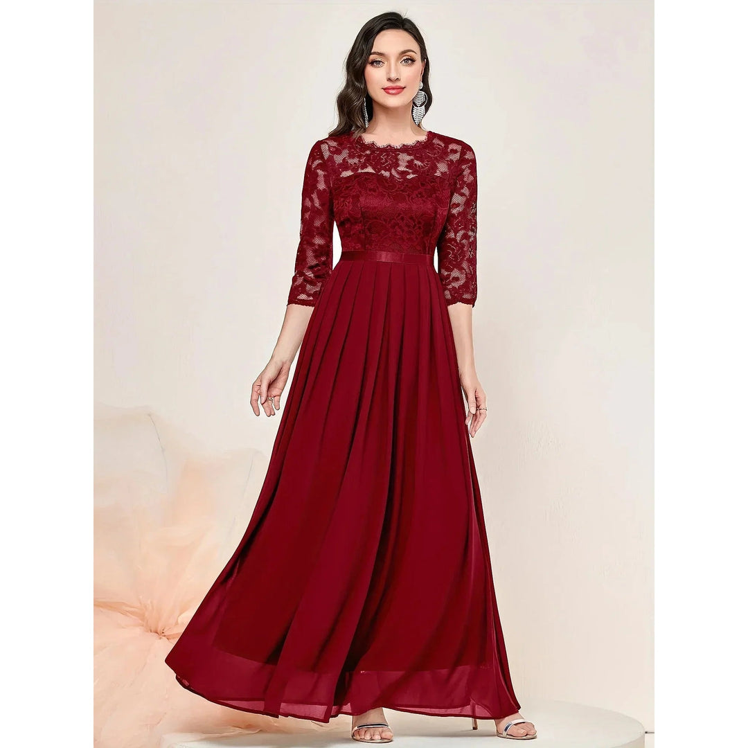 Women's Lace Maxi Dress, detail view