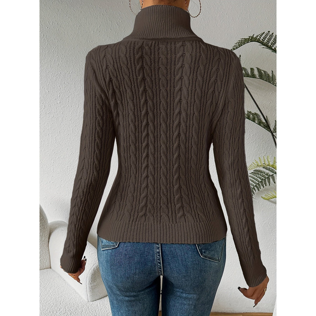 Women's Cable Knit Christmas Sweater, detail view 2