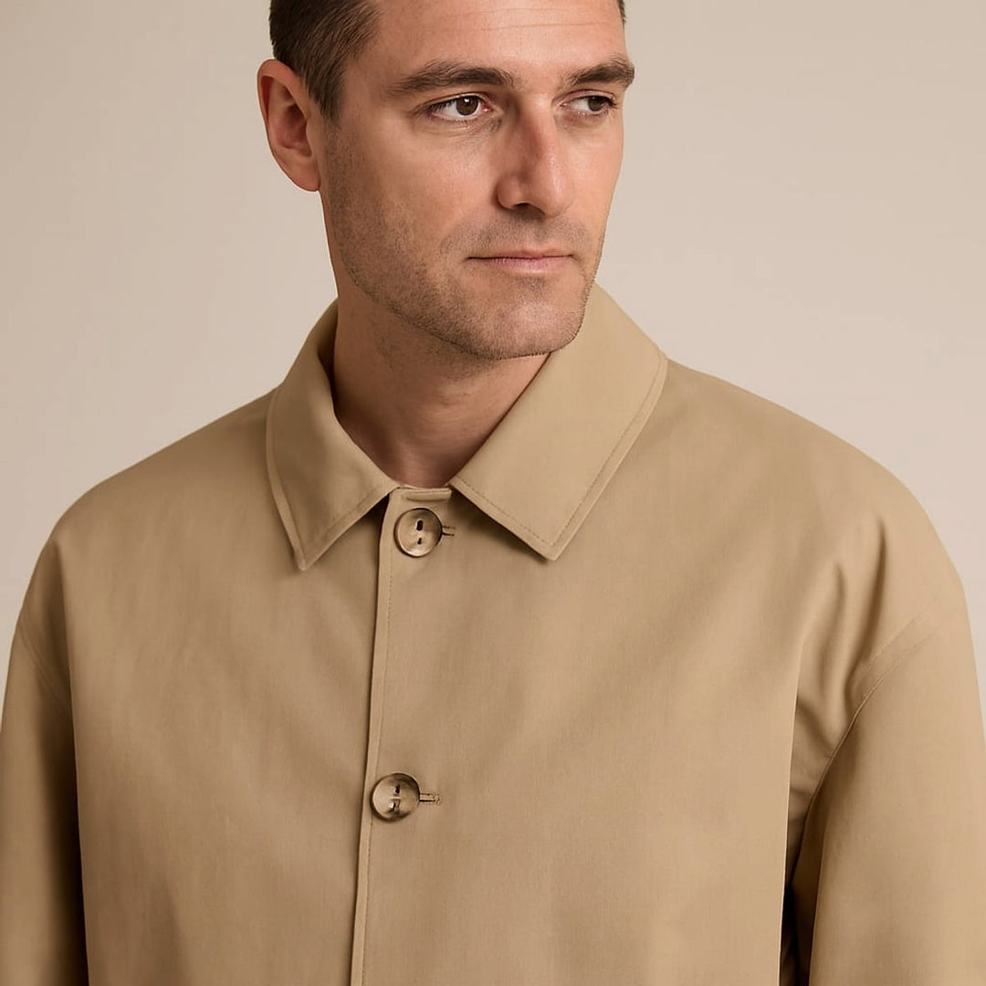 Men's Single Breasted Coat, detail view