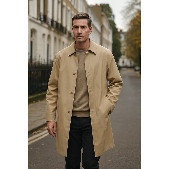 Men's Single Breasted Coat, worn view