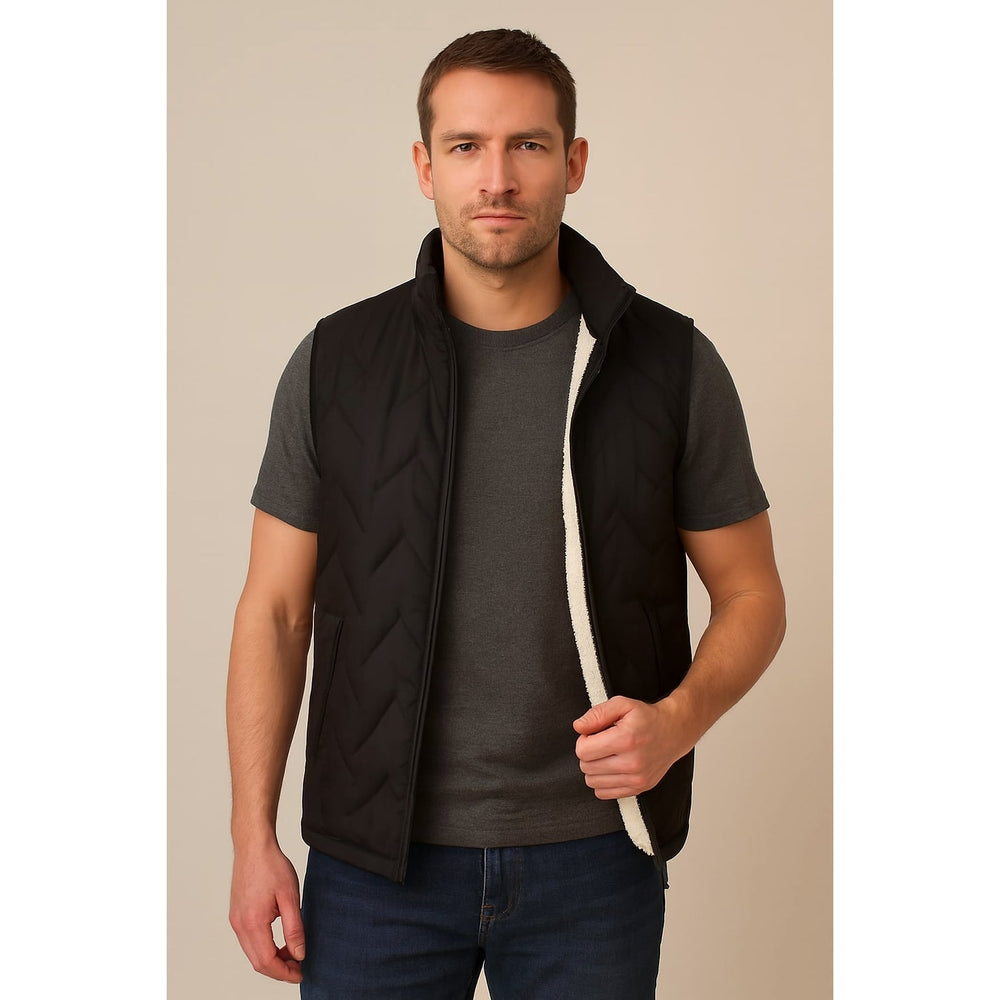 Men's Sherpa Lined Vest, front view