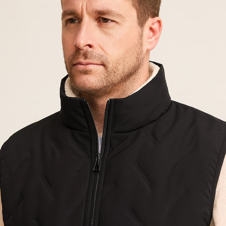 Men's Sherpa Lined Vest, detail view