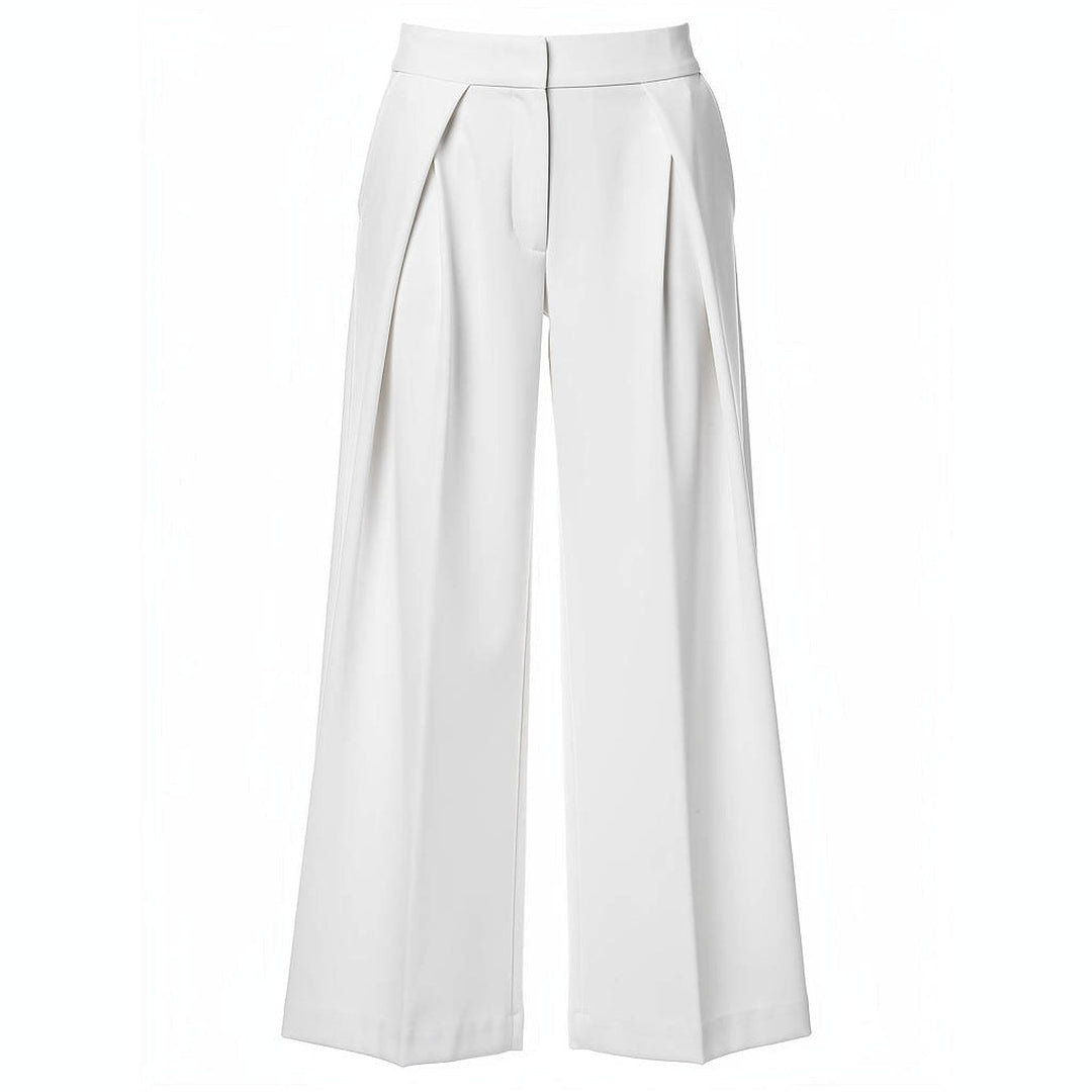 Women's Palazzo Pants in Off White, front view